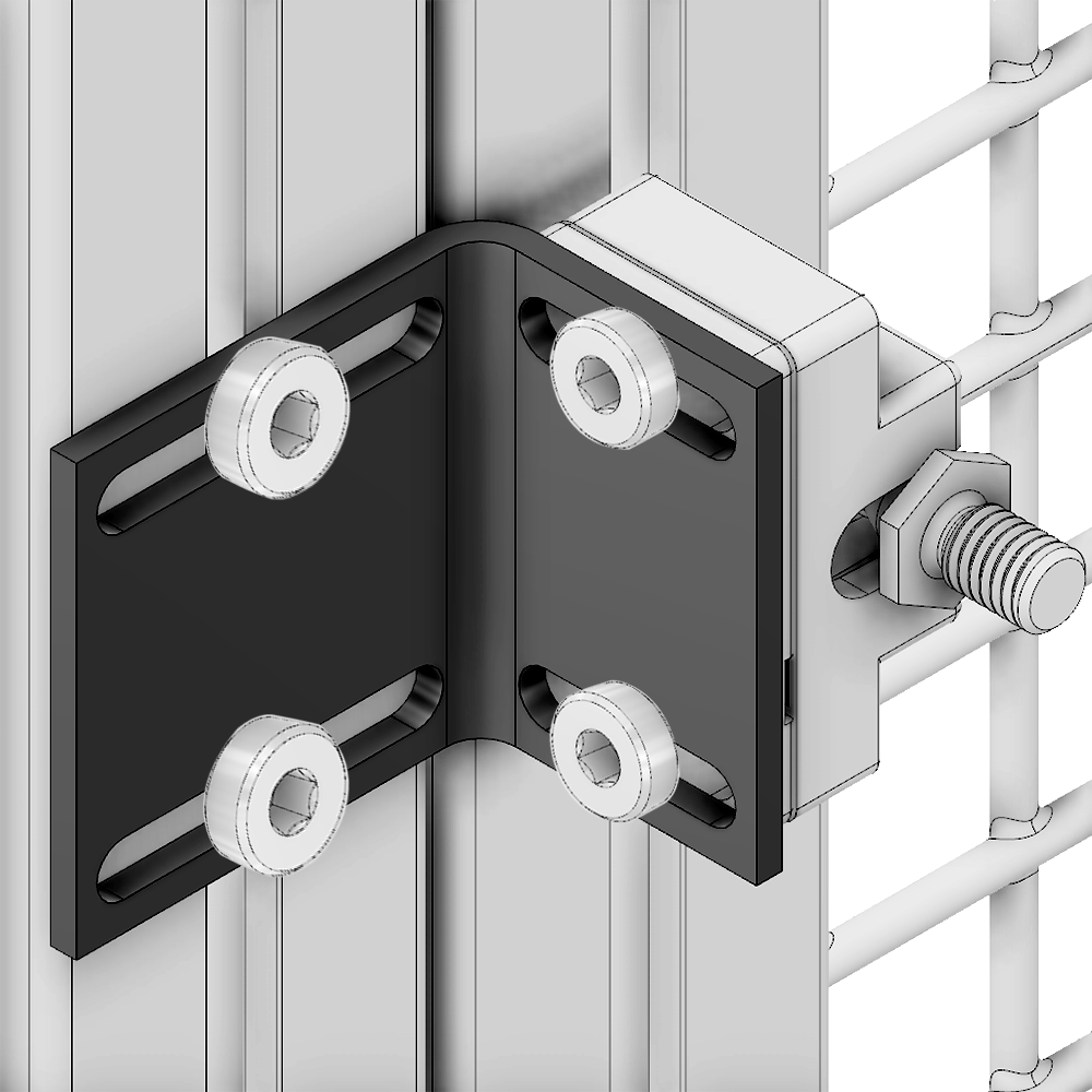 52-102-0 MODULAR SOLUTIONS BALL CATCH ANGLE BRACKET